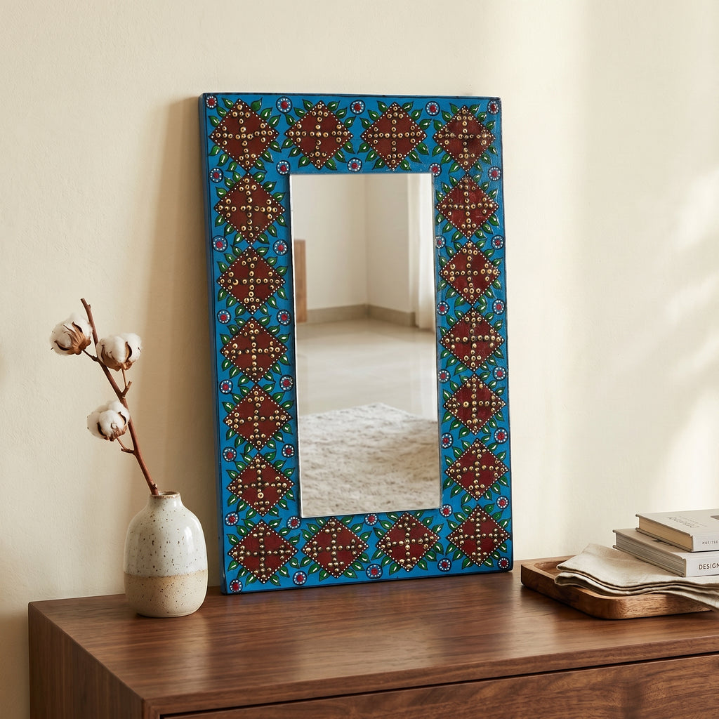 Painted mirror (leaf series)