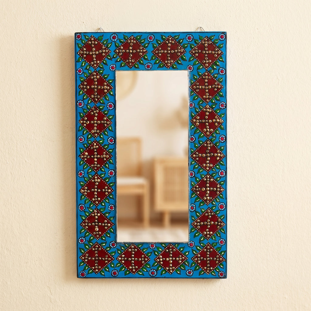 Painted mirror (leaf series)