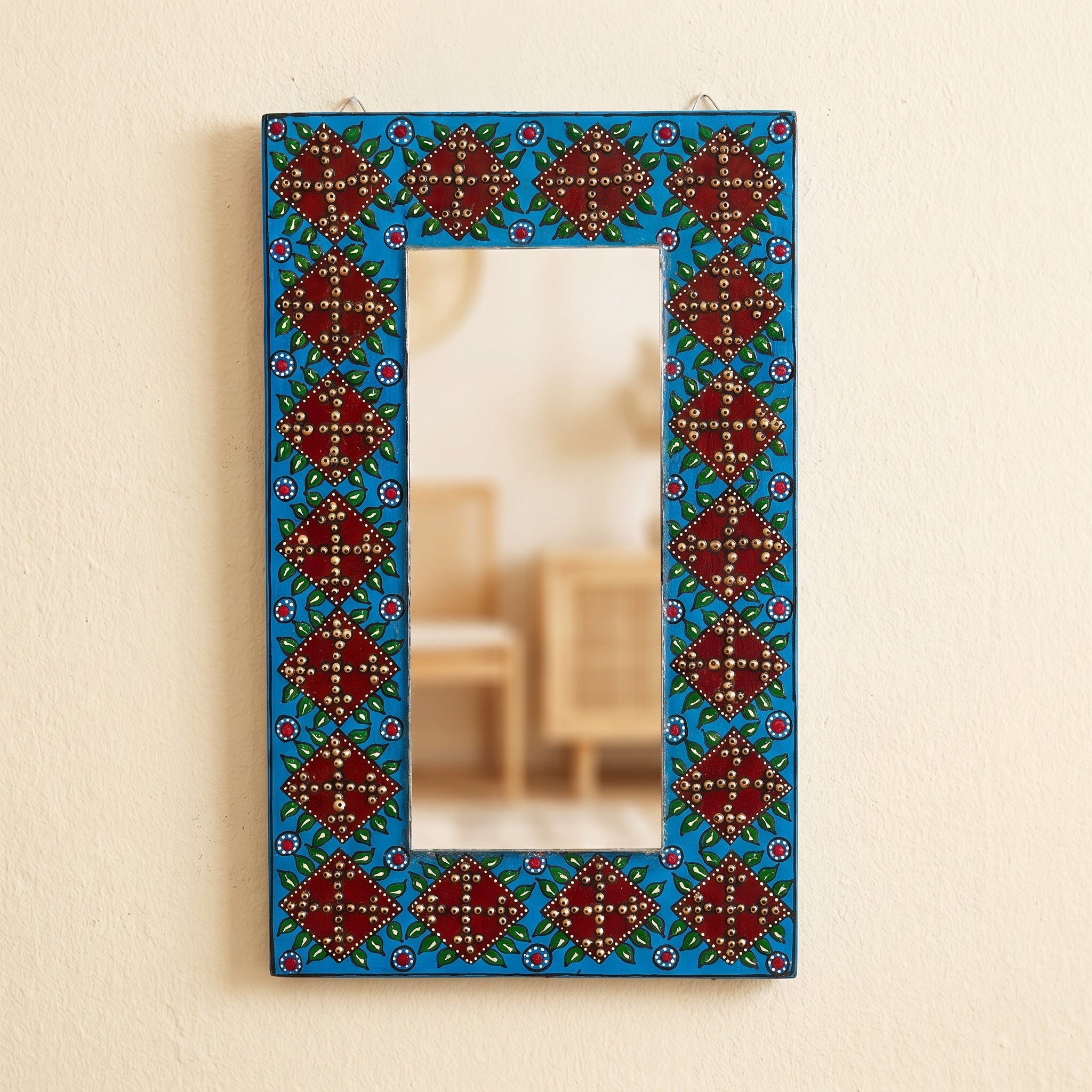 Painted mirror (leaf series)