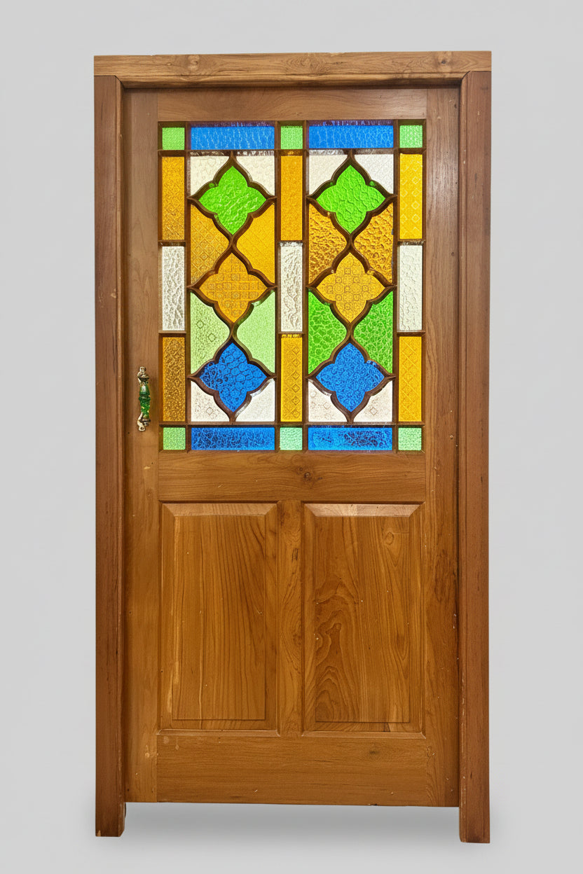 Quatrefoil Teak Door
