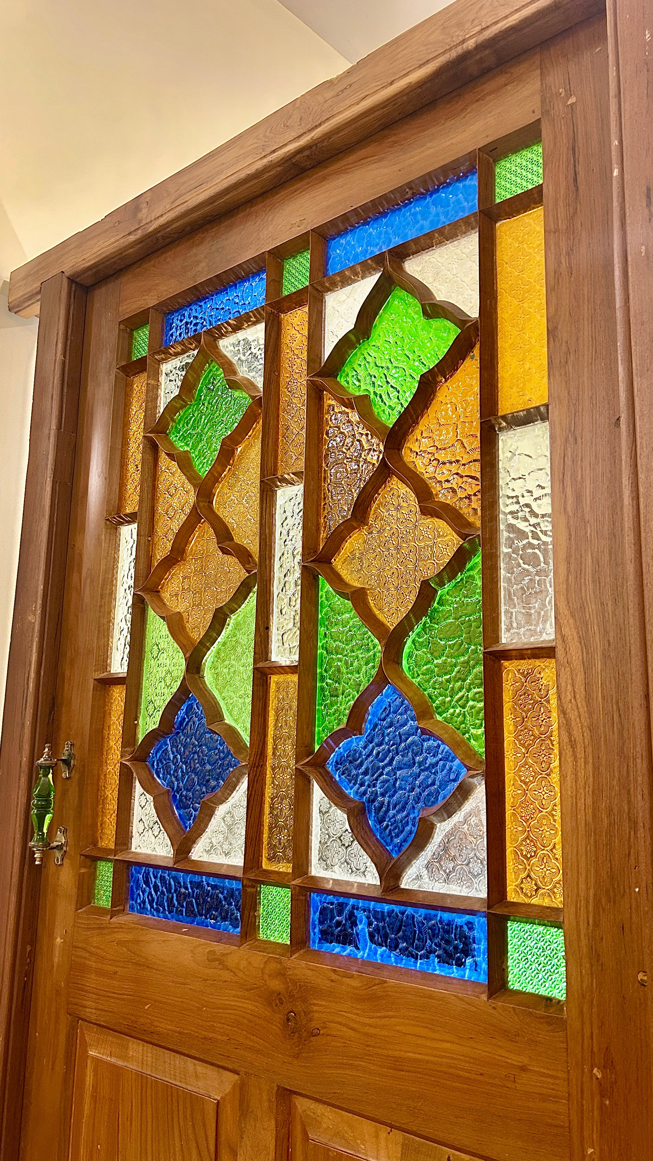 Quatrefoil Teak Door